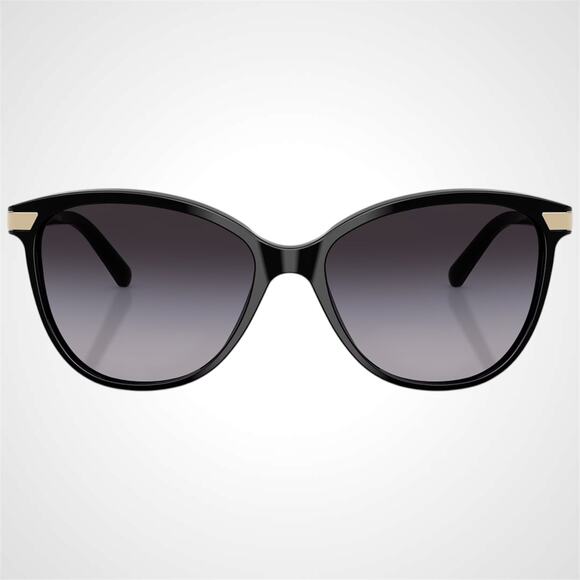 New Burberry Sunglasses Black Cat Eye Check Arms Gold Hardware Womens BURBERRY - Picture 2 of 10